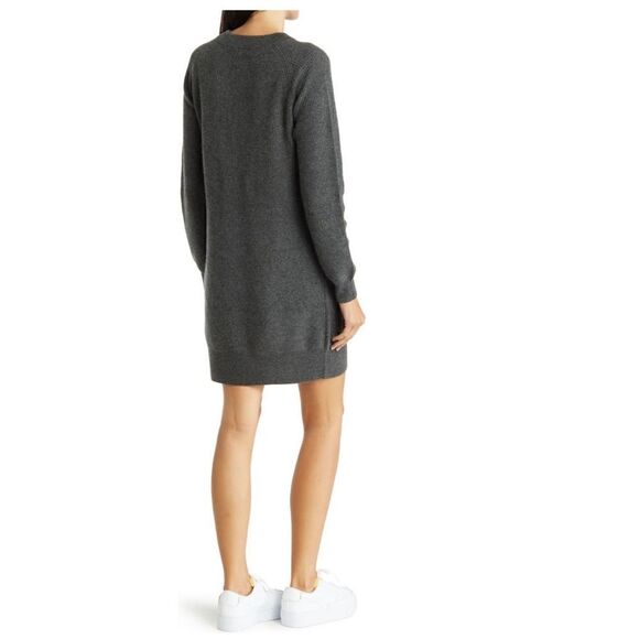 FAHERTY Stowe Cashmere Sweater Dress, 100%‎ Cashmere, Gray, Large, (12/14), NWT - Picture 8 of 16